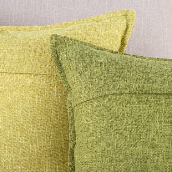 Unyqoos® Verfrissende Set van 2 Zachte Linnen Kussenhoezen voor Bank en Slaapkamer, Lichtgroen, 40x40 cm