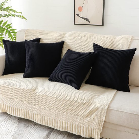 550x550-37548.jpg Unyqoos ® Set van 4 Luxe Corduroy Kussenhoezen voor Stijlvolle Huisdecoratie, Zachte Sierkussens voor Elke Ruimte