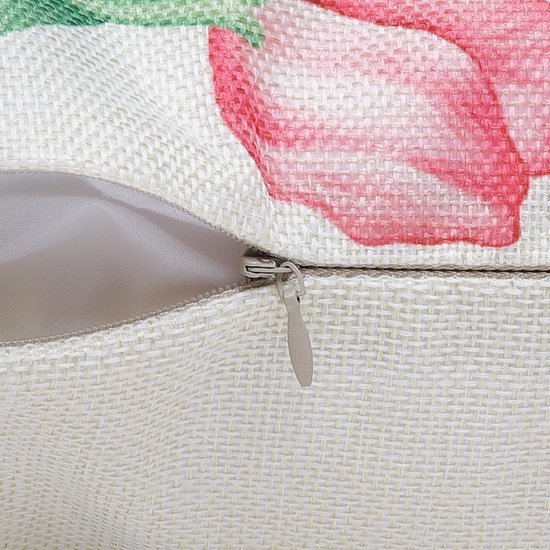 Unyqoos ® Set van 4 Decoratieve Kussenslopen met Lente Bloemenmotief voor Huis en Tuin