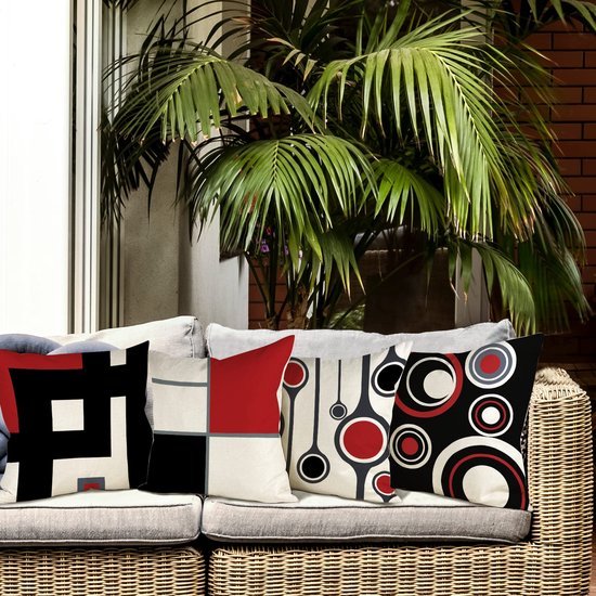 550x550-37684.jpg Unyqoos ® Set van 4 Moderne Geometrische Kussenhoezen 40x40 cm voor Binnen en Buiten