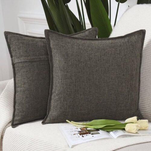Unyqoos ® Set van 2 Luxe Linnen Kussenhoezen voor Stijlvolle Bank en Slaapkamer Decoratie