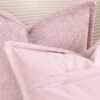 Unyqoos ® Set van 2 Luxe Chenille en Fluweel Kussenhoezen met Stijlvolle Rand in Roze, 30 x 50 cm