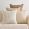 550x550-37717.jpg Unyqoos® Set van 4 Luxe Ribfluwelen Kussenslopen in Beige voor Stijlvolle Woondecoratie