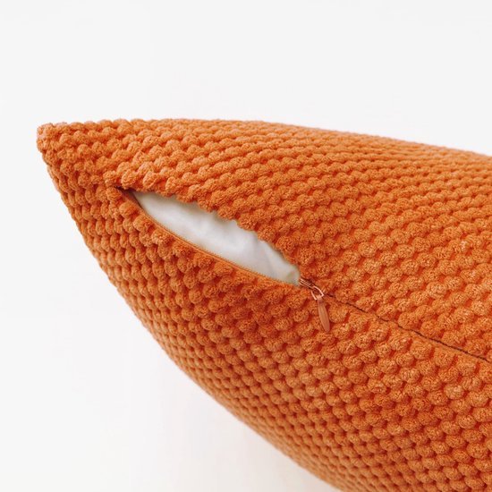 Unyqoos ® Set van 2 Comfortabele Fluwelen Kussenslopen voor Herfst Decoratie in Levendig Oranje