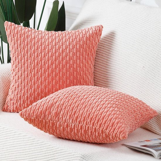 Unyqoos® Stijlvolle Set van 2 Decoratieve Boho Gestreepte Kussenhoezen voor Slaapkamer en Bank, 50 x 50 cm
