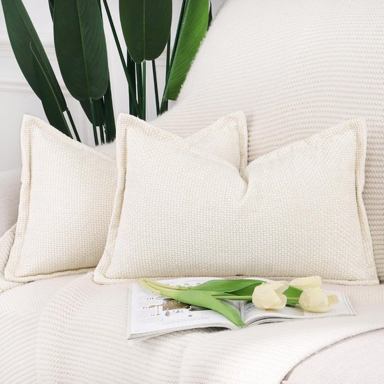 Unyqoos ® Set van 2 Luxe Fluwelen Decoratieve Kussenhoezen met Stijlvolle Franjes voor Huisdecoratie