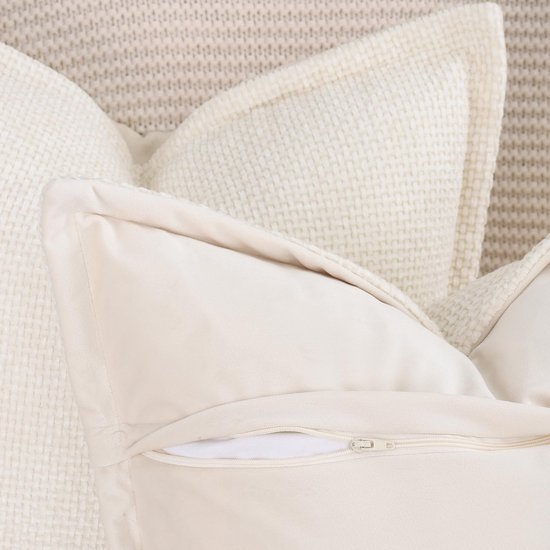 Unyqoos ® Set van 2 Luxe Fluwelen Decoratieve Kussenhoezen met Stijlvolle Franjes voor Huisdecoratie