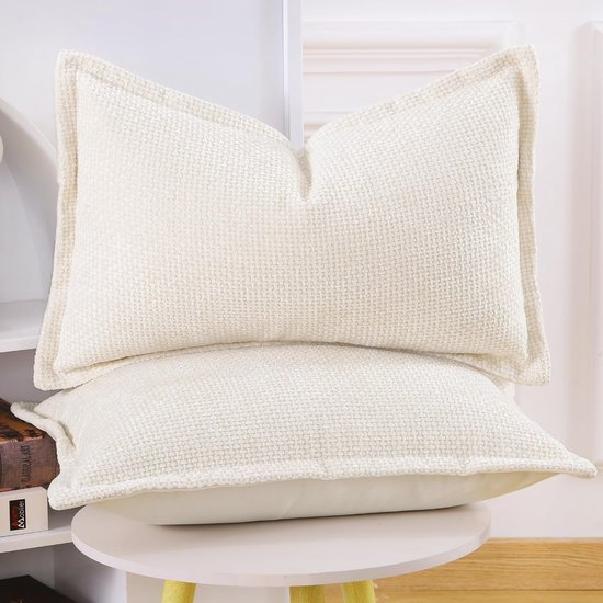 Unyqoos ® Set van 2 Luxe Fluwelen Decoratieve Kussenhoezen met Stijlvolle Franjes voor Huisdecoratie