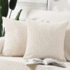 Unyqoos® Stijlvolle Set van 2 Zachte Gestreepte Kussenhoezen voor Slaapkamer en Bank 50x50 cm