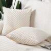 Unyqoos® Stijlvolle Set van 2 Zachte Gestreepte Kussenhoezen voor Slaapkamer en Bank 50x50 cm