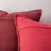 Unyqoos® Set van Twee Luxe Chenille Kussenhoezen voor Bank en Slaapkamer in Bordeauxrood