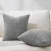Unyqoos ® Sierlijke Set van 2 Kussenslopen met Geometrisch Patroon voor Bank en Slaapkamer, 40 x 40 cm, Grijs