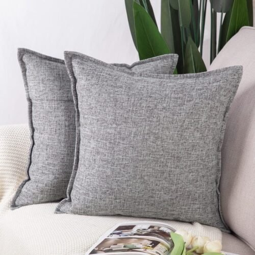 Unyqoos ® Elegante Set van 2 Luxe Linnen Kussenhoezen voor Woonkamer en Slaapkamer