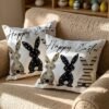 Unyqoos ® Set van 2 Schattige Paas Kussenslopen voor Lente en Zomer Decoratie
