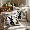 Unyqoos ® Set van 2 Schattige Paas Kussenslopen voor Lente en Zomer Decoratie