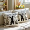 Unyqoos ® Set van 2 Schattige Paas Kussenslopen voor Lente en Zomer Decoratie