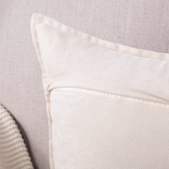 Unyqoos® Set van 2 Luxe Zachte Chenille Sierkussenhoezen voor Bank of Slaapkamer, Crèmewit, 45x45 cm