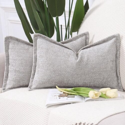 Unyqoos ® Elegante Chenille en Fluwelen Sierkussenhoezen met Stijlvolle Franjes voor Bank en Slaapkamer