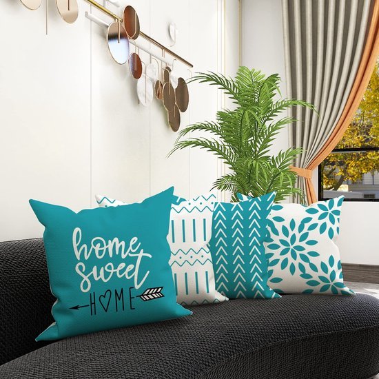 Unyqoos ® Stijlvolle Decoratieve Kussenslopen Set van 4 voor Binnen- en Buitenruimtes