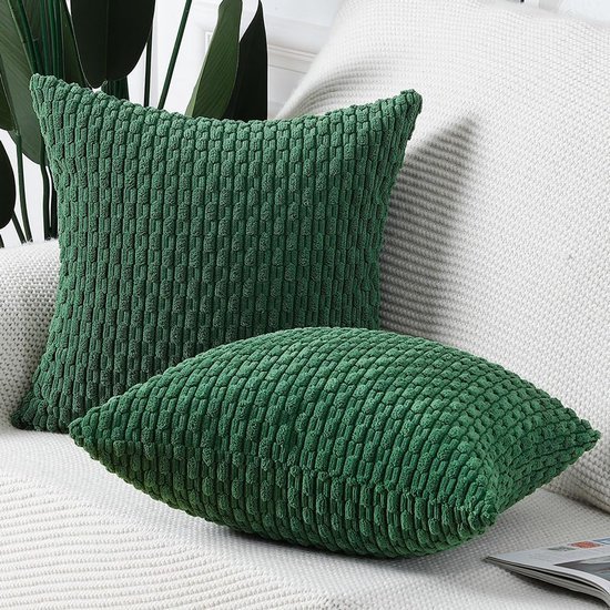 Unyqoos® Set van 2 Luxe Boho Gestreepte Kussenslopen van Zacht Corduroy voor Slaapkamer en Woonkamer