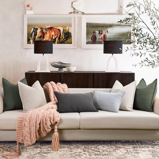 Unyqoos ® Zachte Chenille Sierkussenslopen voor Luxueuze Woon- en Slaapkamerdecoratie, Set van 2, 50 x 50 cm