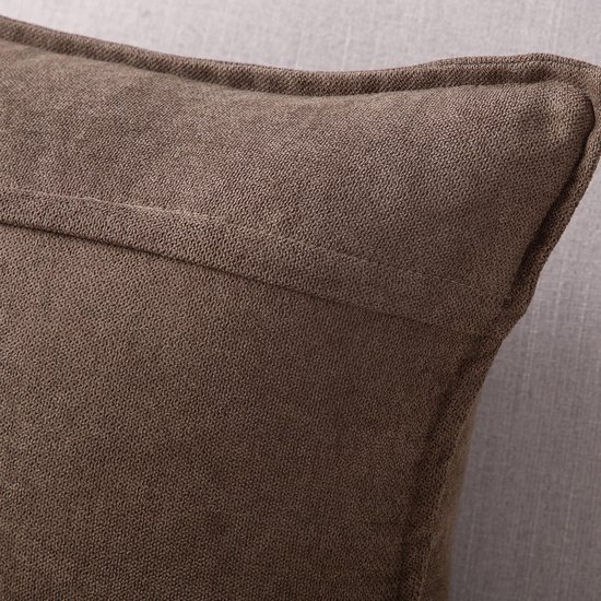 Unyqoos® Set van 2 Luxe Zachte Chenille Sierkussenhoezen voor Bank en Slaapkamer, Donkerbruin, 45 x 45 cm