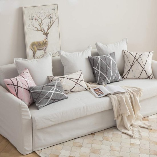 550x550-38031.jpg Unyqoos® Stijlvolle Chenille Kussenhoes 50x50 cm voor Sfeervolle Woonkamer