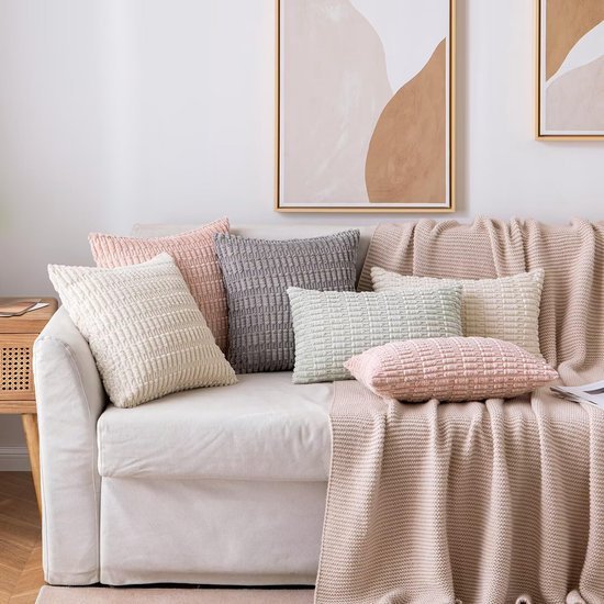 Unyqoos® Moderne Corduroy Kussenslopen Set van 2 voor Stijlvolle Interieurdecoratie in Beige