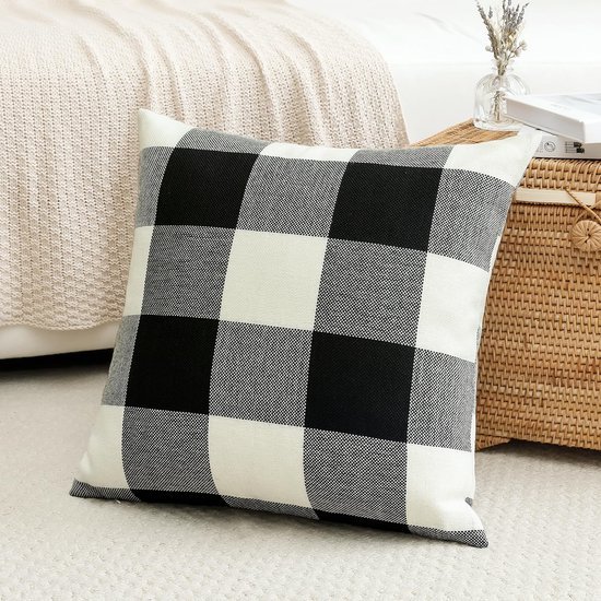550x550-38059.jpg Unyqoos® Stijlvolle zwarte kussenhoes van 40x40 cm voor woonkamer en slaapkamer
