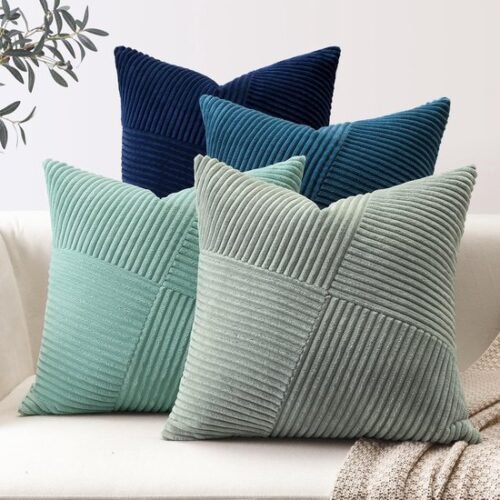 550x550-38067.jpg Unyqoos® Set van 4 stijlvolle corduroy sierkussenhoezen met uniek patchwork ontwerp voor de woonkamer