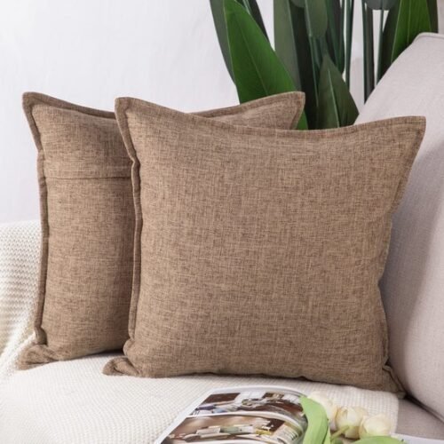 550x550-38091.jpg Unyqoos® Set van 2 Elegante Linnen Kussenhoezen voor Woonkamer en Slaapkamer in Lichtbruin, 40 x 40 cm