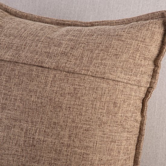 Unyqoos® Set van 2 Elegante Linnen Kussenhoezen voor Woonkamer en Slaapkamer in Lichtbruin, 40 x 40 cm