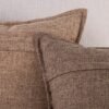 Unyqoos® Set van 2 Elegante Linnen Kussenhoezen voor Woonkamer en Slaapkamer in Lichtbruin, 40 x 40 cm
