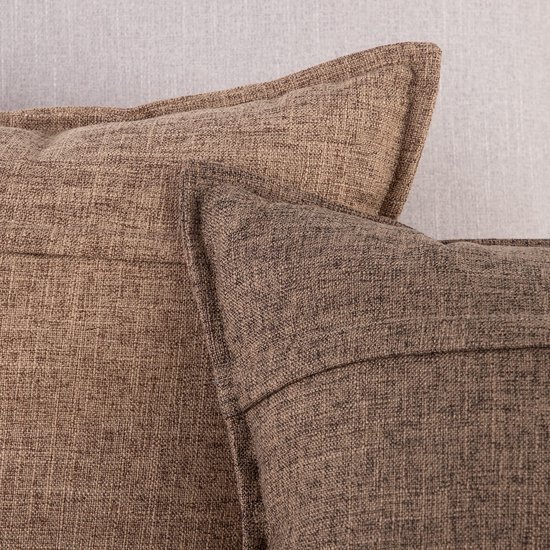 Unyqoos® Set van 2 Elegante Linnen Kussenhoezen voor Woonkamer en Slaapkamer in Lichtbruin, 40 x 40 cm
