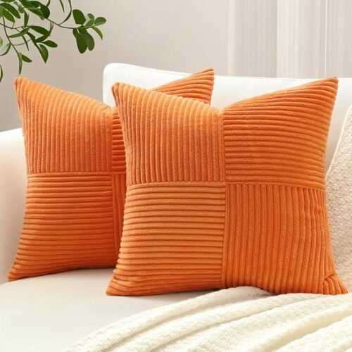 550x550-38139.jpg Unyqoos® Set van 2 decoratieve kussenslopen met gestreept corduroy patroon voor woonkamer en meer