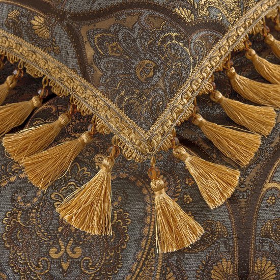 550x550-38168.jpg Unyqoos® Jacquard Kussensloop met Ritssluiting in Grijs en Goud voor Elegante Decoratie