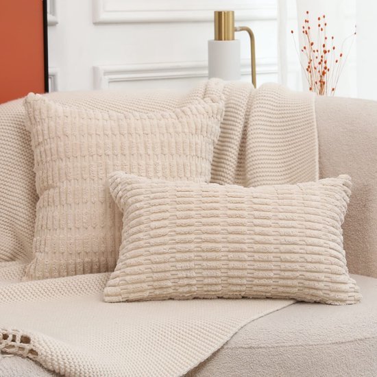 Unyqoos® Set van Twee Super Zachte Pluche Boho Decoratieve Kussenhoezen voor Woonkamer Sofa 50x50 cm