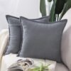 Unyqoos® Zachte Vierkante Chenille Sierkussenhoezen Set van 2 voor Stijlvolle Interieurs