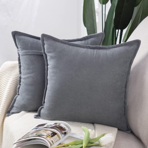 550x550-38205.jpg Unyqoos® Zachte Vierkante Chenille Sierkussenhoezen Set van 2 voor Stijlvolle Interieurs