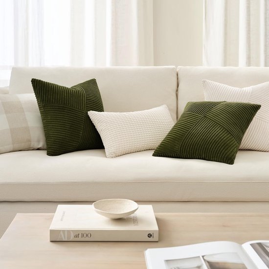 Unyqoos ® Kussenslopen Set van 2 met Stijlvol Geometrisch Design voor Woonkamer en Slaapkamer