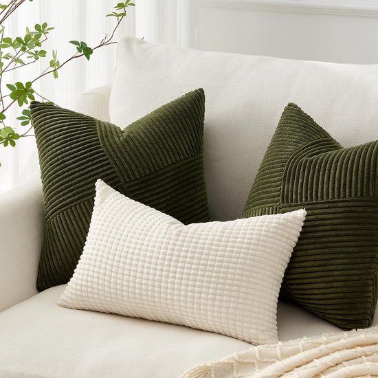 Unyqoos ® Kussenslopen Set van 2 met Stijlvol Geometrisch Design voor Woonkamer en Slaapkamer