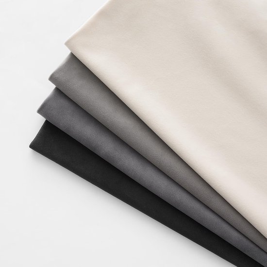 Unyqoos® Set van 2 Luxe Fluwelen Kussenhoezen voor Woonkamer en Slaapkamer, 40 x 40 cm, Crèmewit
