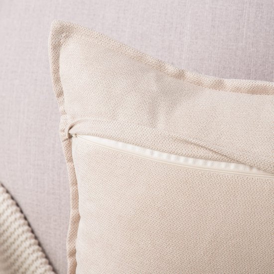 Unyqoos® Set van 2 Luxe Chenille Sierkussenhoezen in Zacht Beige voor Bank en Slaapkamer