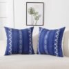Unyqoos® Kussenslopen Set van 2 Marineblauw Boho Stijl Geometrisch Design 45 x 45 cm voor Woonkamer en Slaapkamer