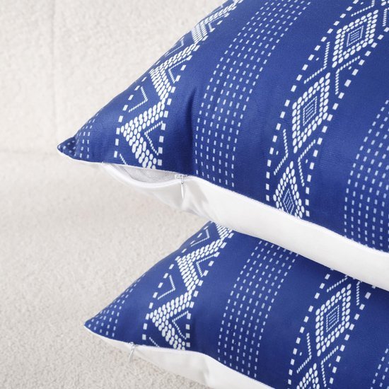 Unyqoos® Kussenslopen Set van 2 Marineblauw Boho Stijl Geometrisch Design 45 x 45 cm voor Woonkamer en Slaapkamer