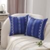 Unyqoos® Kussenslopen Set van 2 Marineblauw Boho Stijl Geometrisch Design 45 x 45 cm voor Woonkamer en Slaapkamer