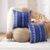 Unyqoos® Kussenslopen Set van 2 Marineblauw Boho Stijl Geometrisch Design 45 x 45 cm voor Woonkamer en Slaapkamer