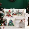 550x550-38288.jpg Unyqoos® Set van 4 waterdichte kerstkussenhoezen voor binnen en buiten gebruik