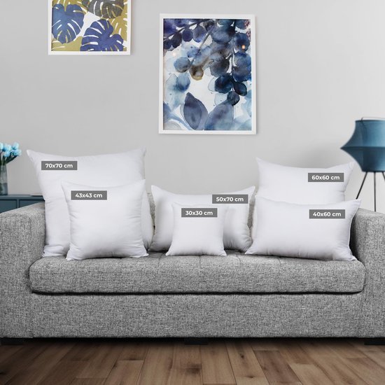 Unyqoos ® Set van Twee Luxe Kussenvullingen voor Stijlvolle Comfortabele Interieurs 40 x 60 cm