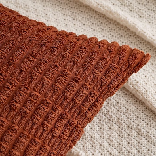 Unyqoos® Corduroy Sierkussenhoezen Set van 2 in Karamel voor Stijlvolle Woonkamer Decoratie